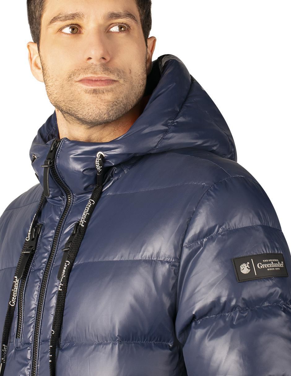Chamarra acolchada con capucha para hombre 4