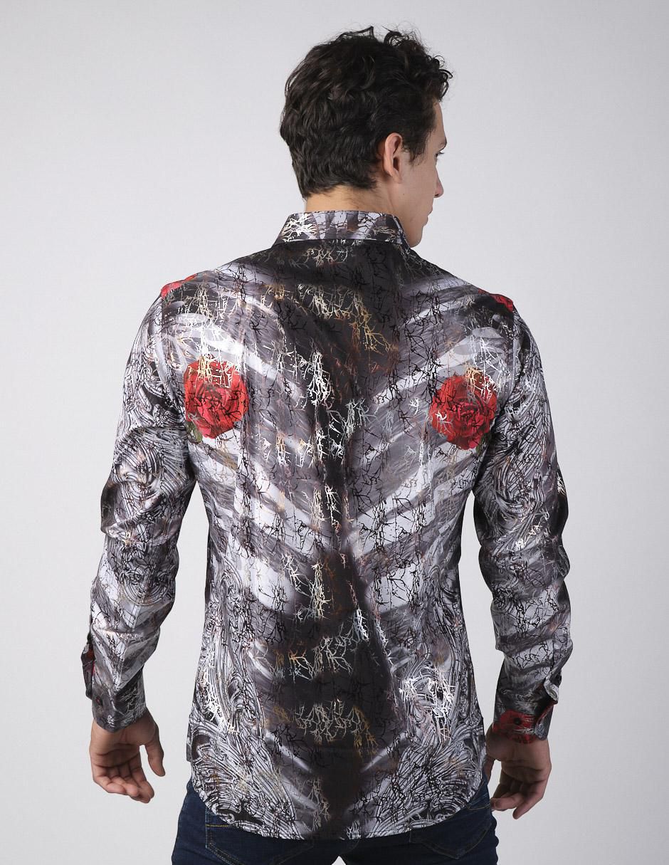 Camisa casual manga larga para hombre 2