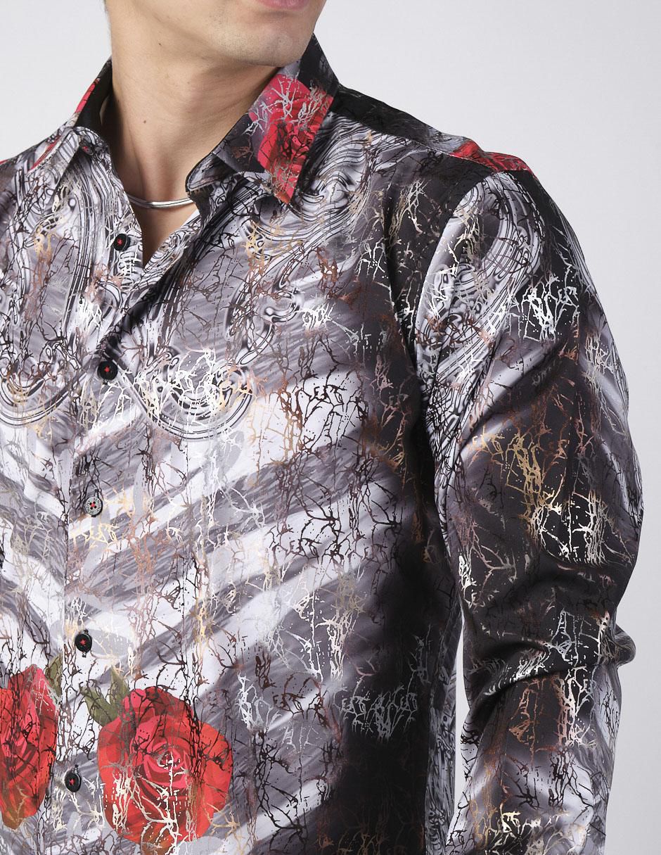 Camisa casual manga larga para hombre 4