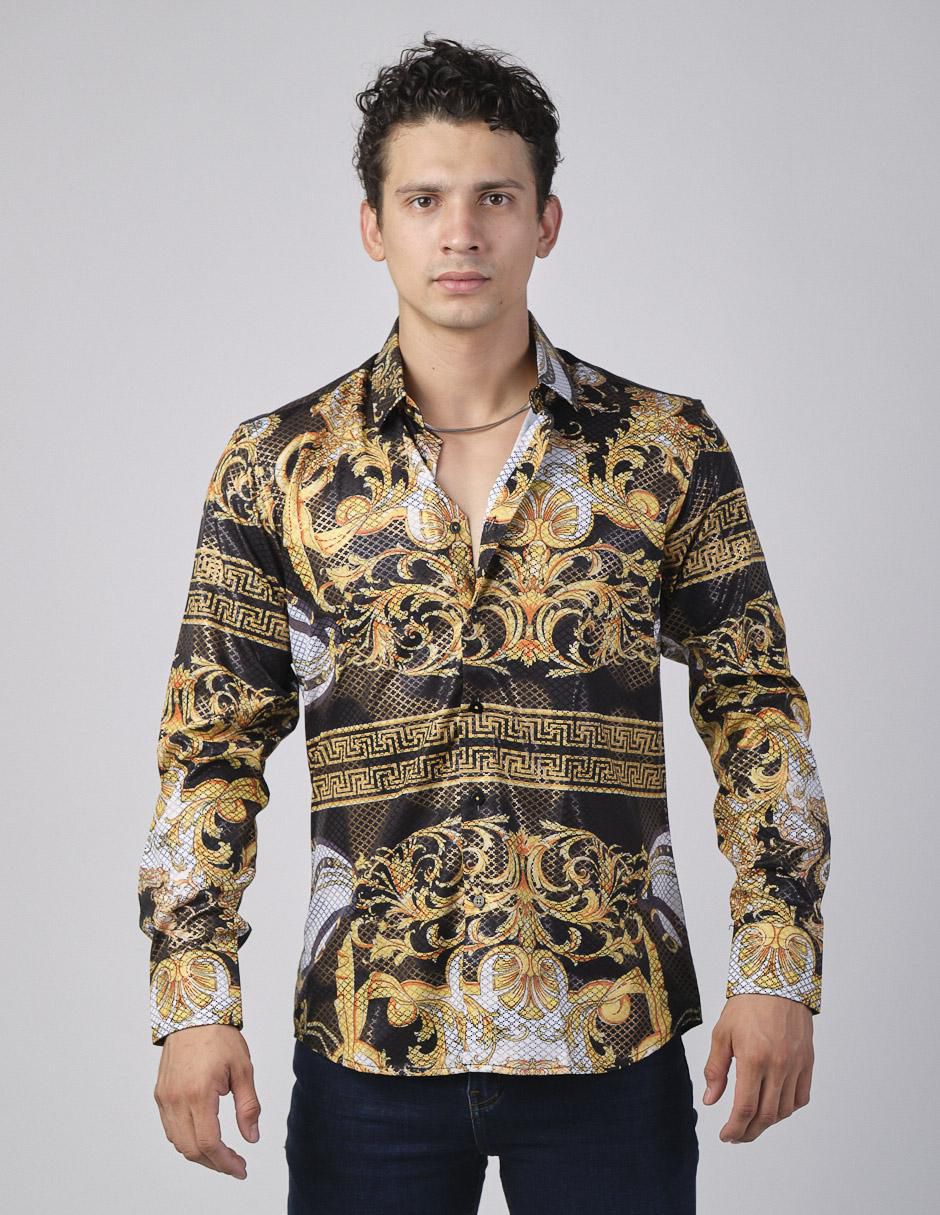 Camisa casual manga larga para hombre