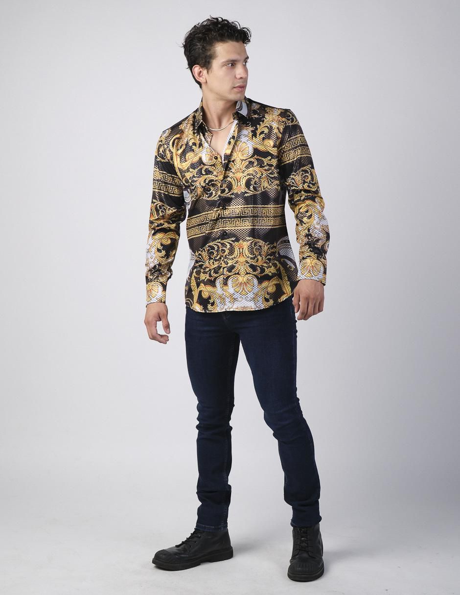Camisa casual manga larga para hombre 3