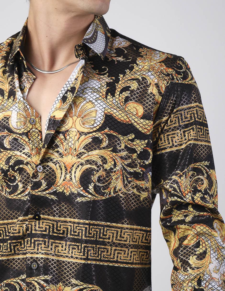 Camisa casual manga larga para hombre 4