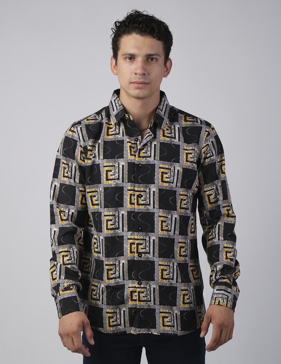 Camisa casual manga larga para hombre