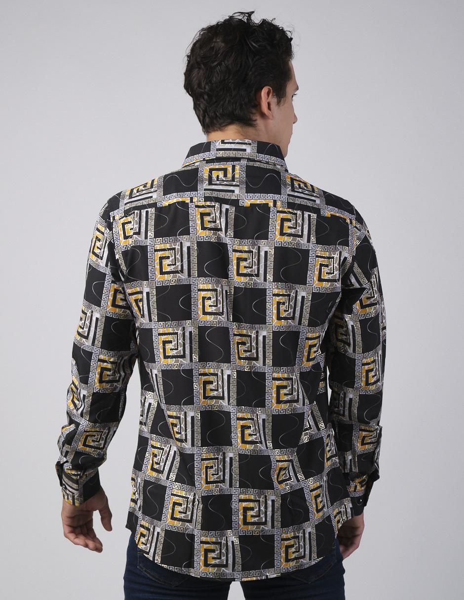 Camisa casual manga larga para hombre 2