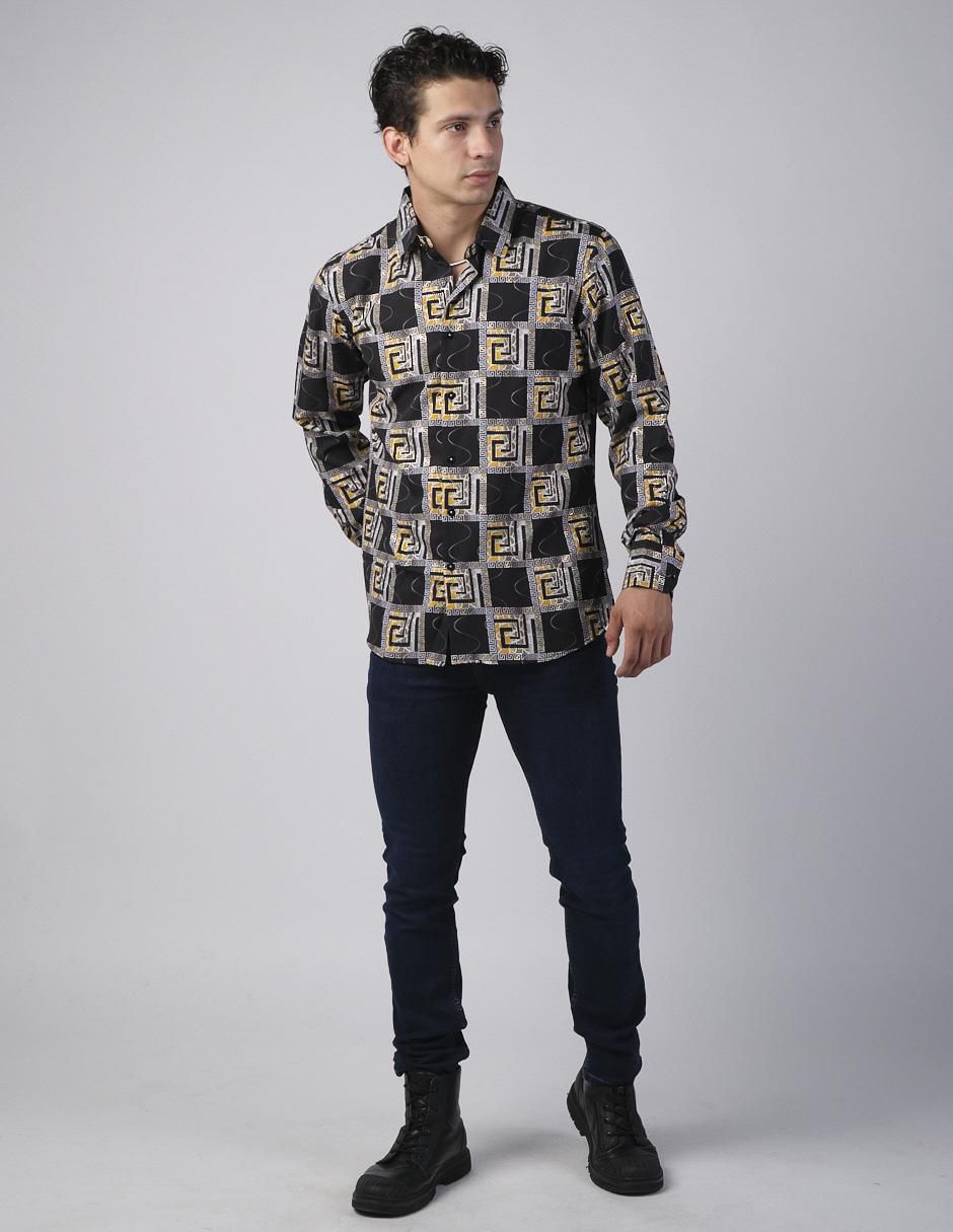 Camisa casual manga larga para hombre 3