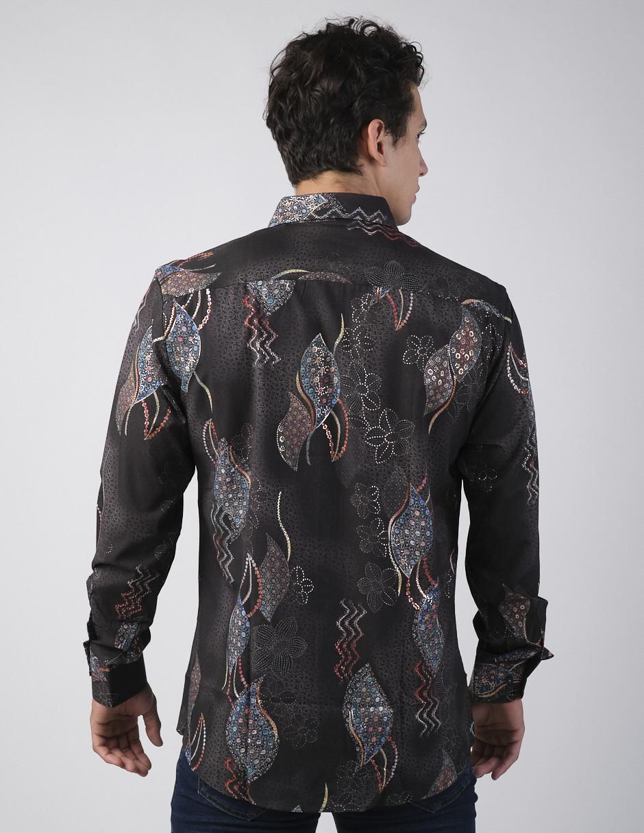 Camisa casual manga larga para hombre 2