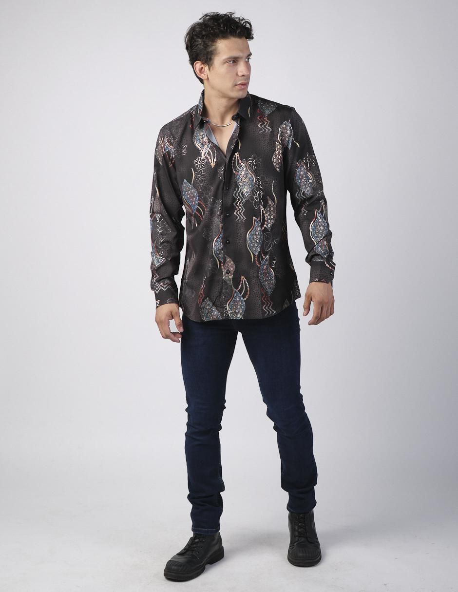 Camisa casual manga larga para hombre 3