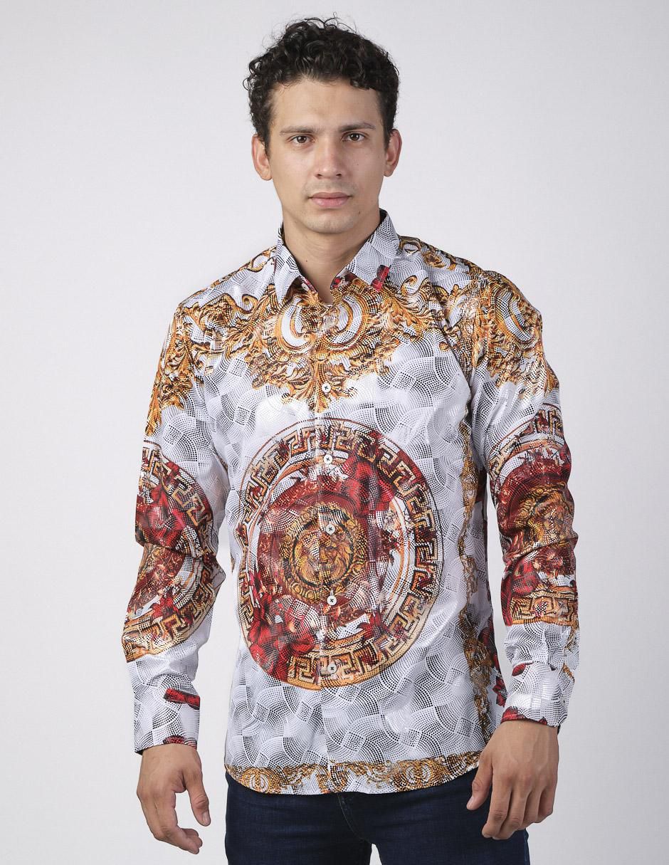 Camisa casual manga larga para hombre
