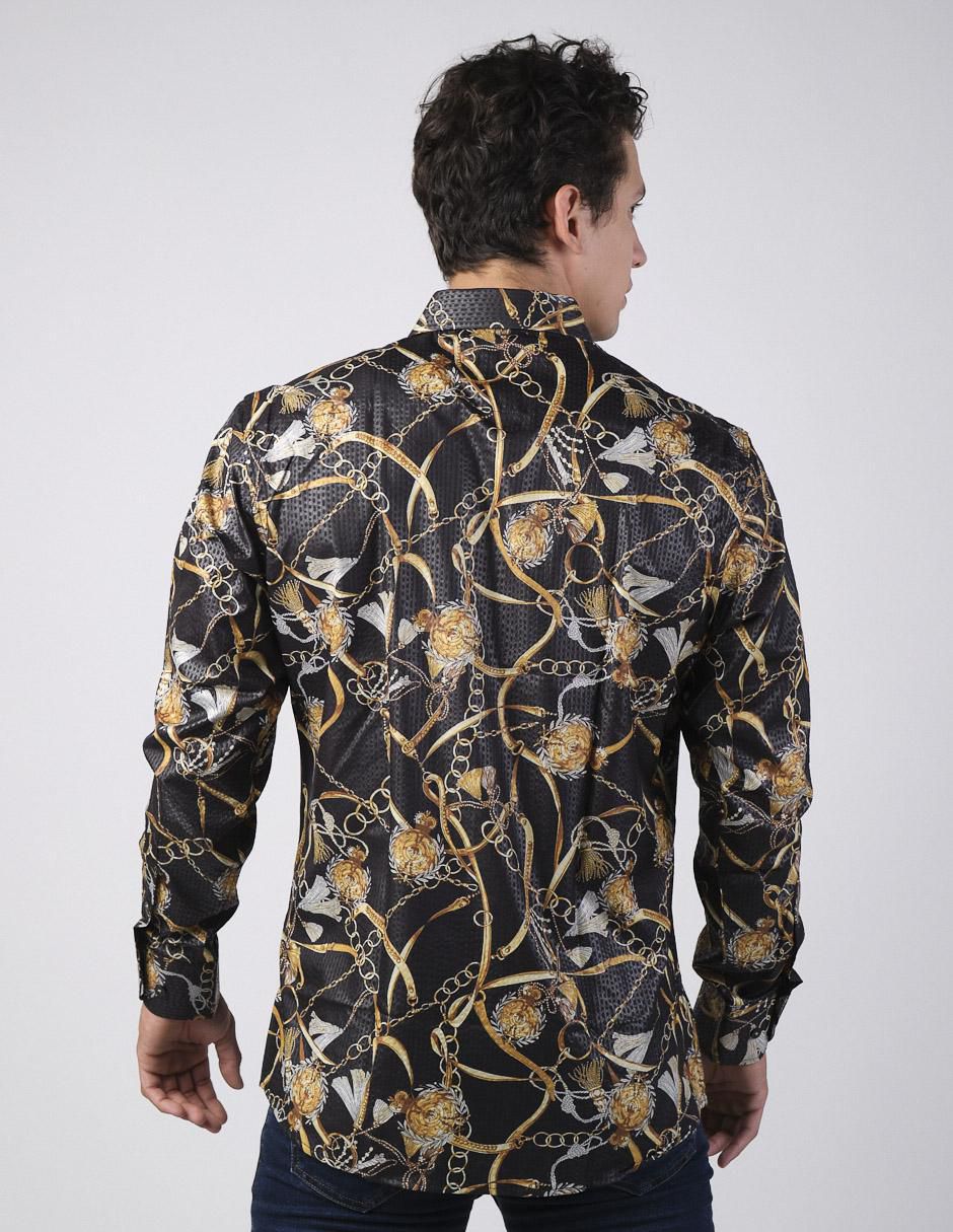Camisa casual manga larga para hombre 2