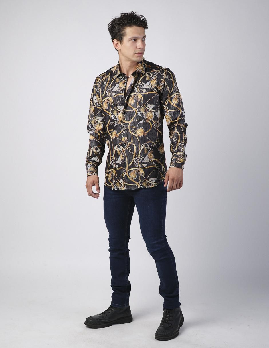 Camisa casual manga larga para hombre 3