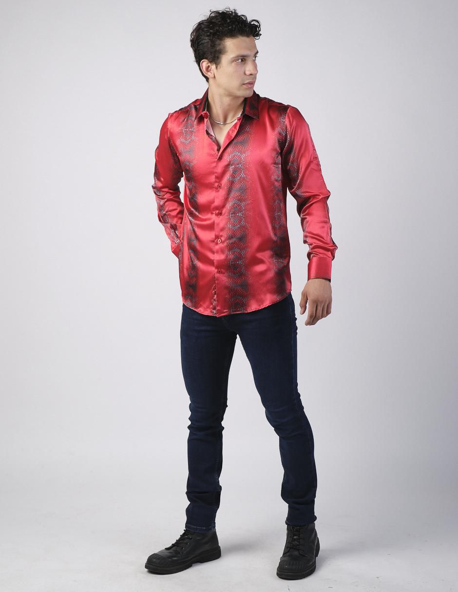 Camisa casual manga larga para hombre 2