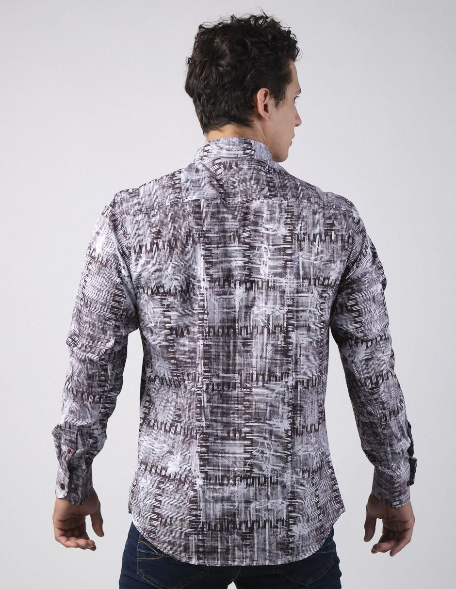 Camisa casual manga larga para hombre 2