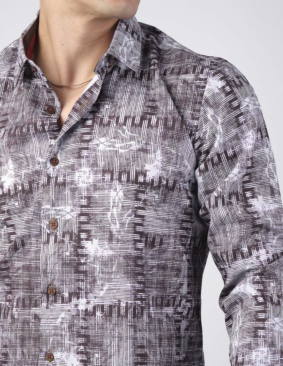Camisa casual manga larga para hombre 4