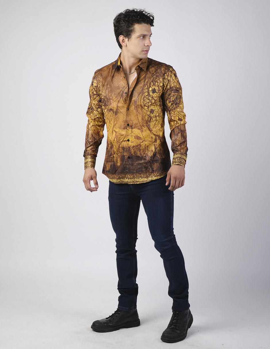 Camisa casual manga larga para hombre 3