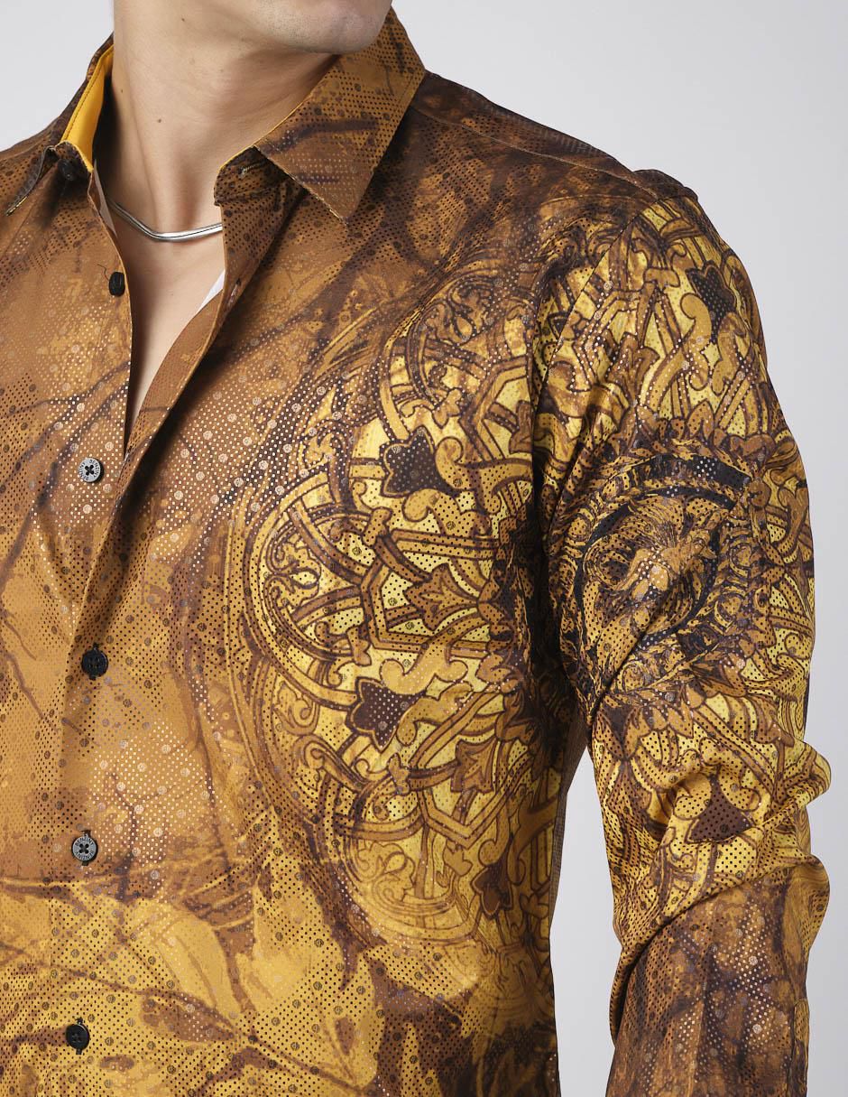 Camisa casual manga larga para hombre 4