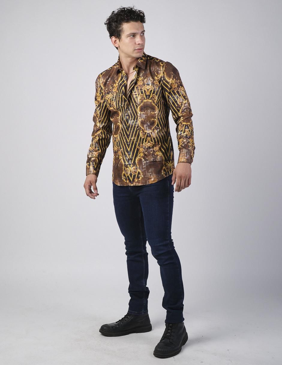 Camisa casual manga larga para hombre 3