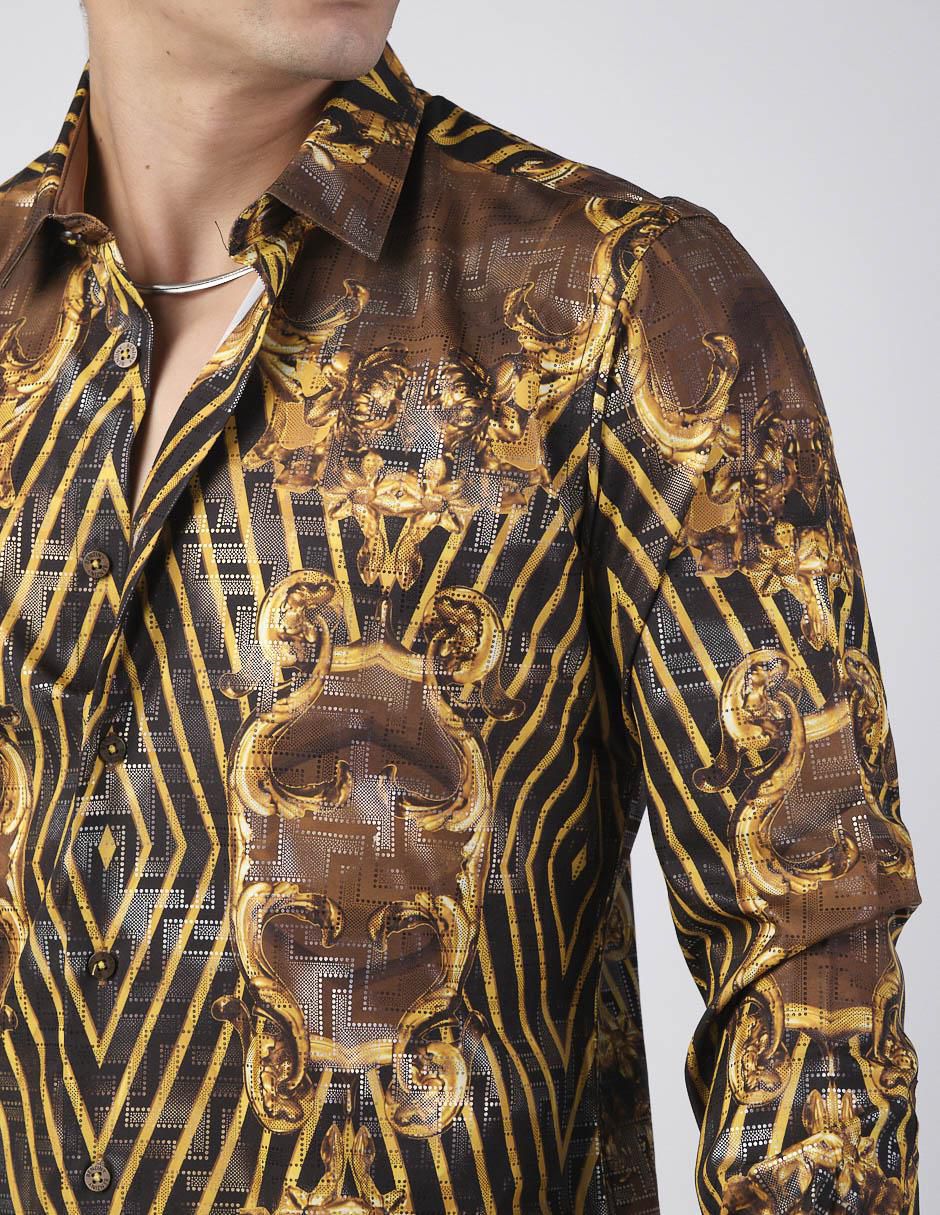 Camisa casual manga larga para hombre 4