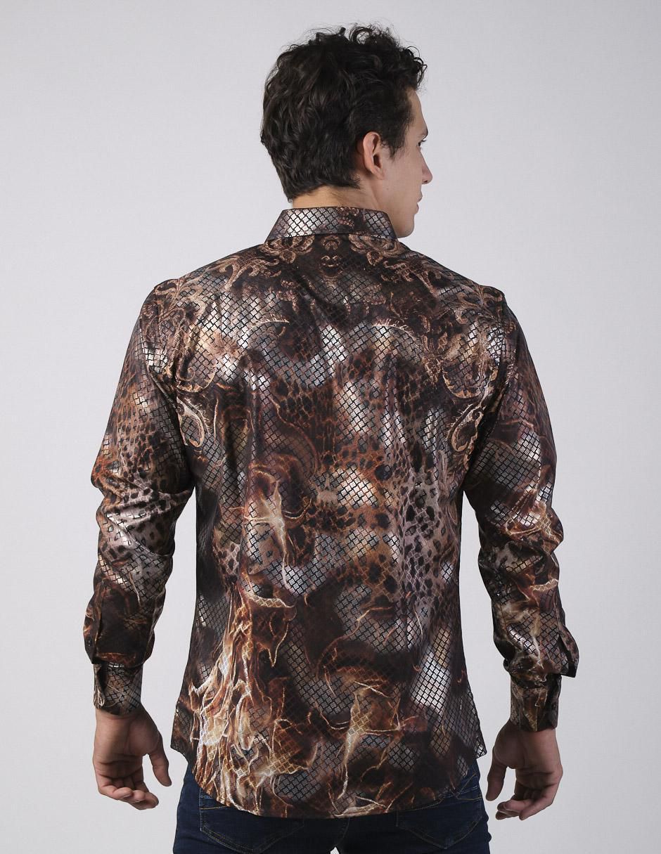 Camisa casual manga larga para hombre 2