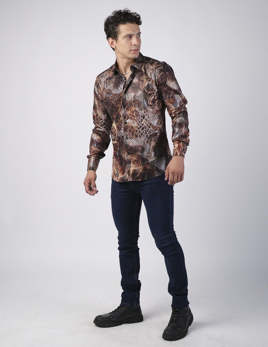 Camisa casual manga larga para hombre 3