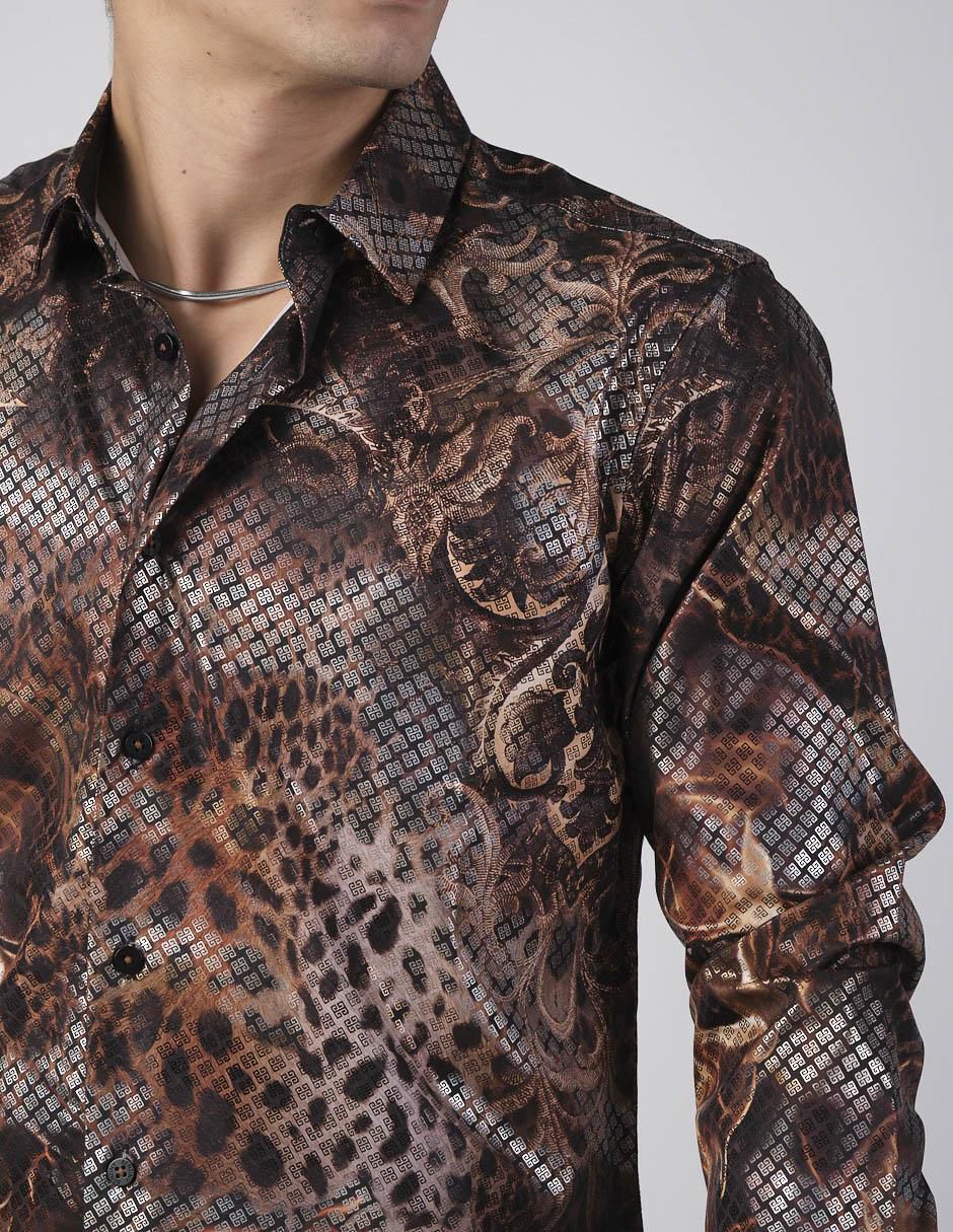 Camisa casual manga larga para hombre 4