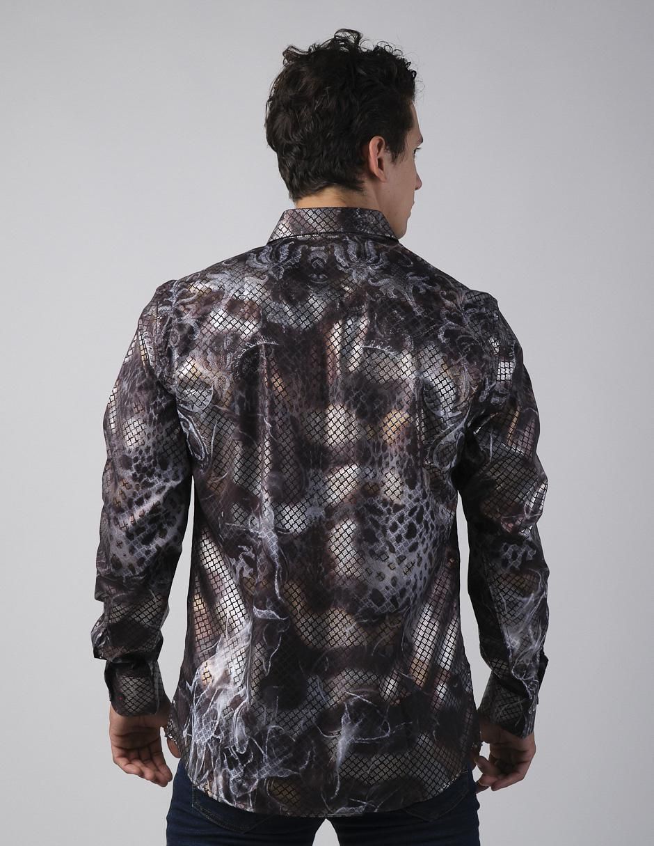 Camisa casual Benziny manga larga para hombre