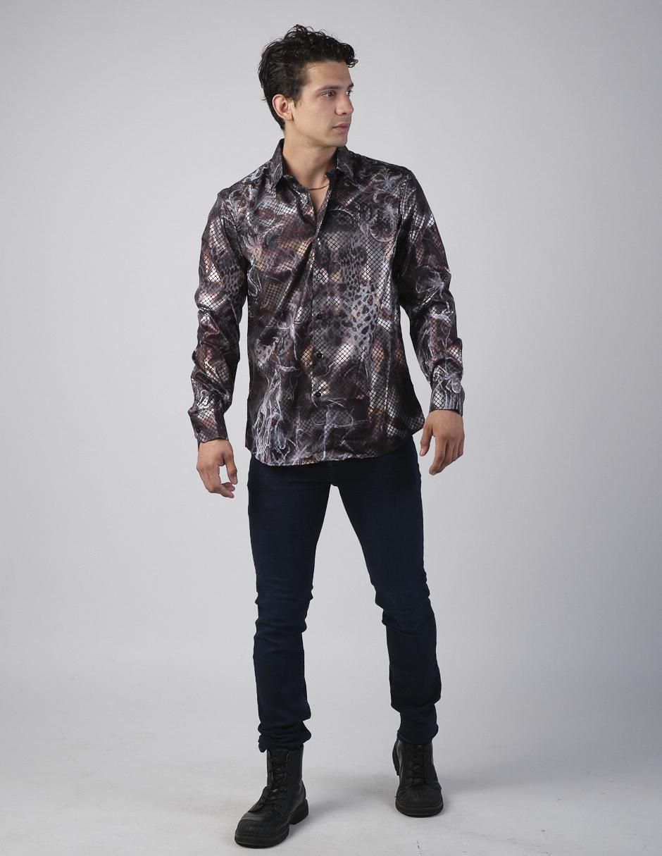 Camisa casual Benziny manga larga para hombre