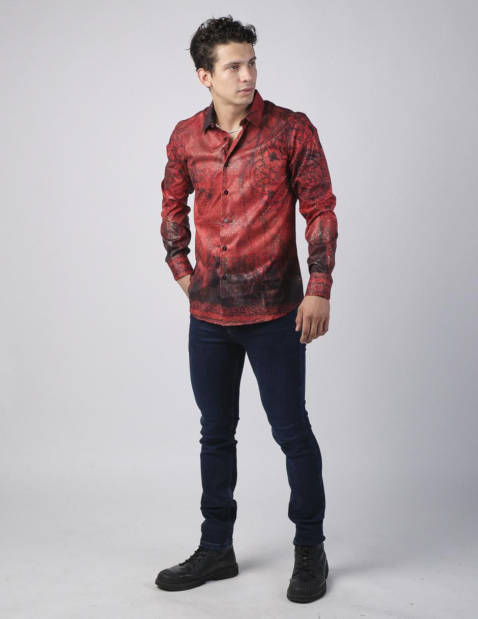 Camisa casual Benziny manga larga para hombre