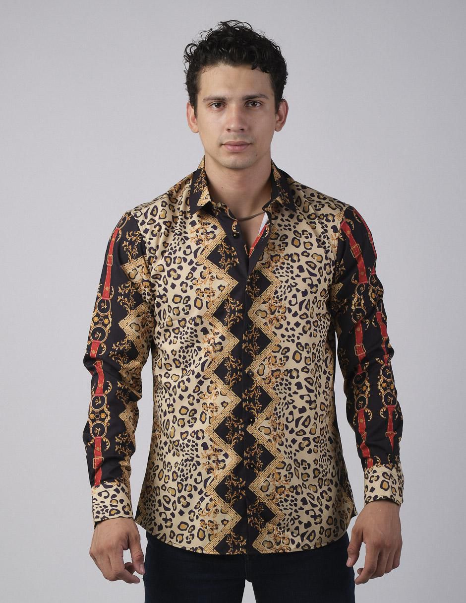 Camisa casual manga larga para hombre