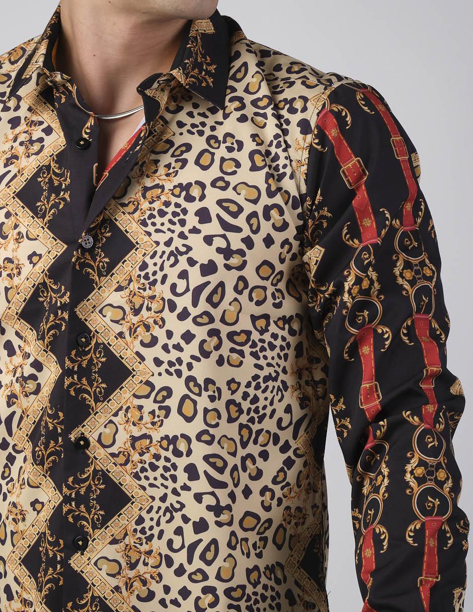 Camisa casual manga larga para hombre 4