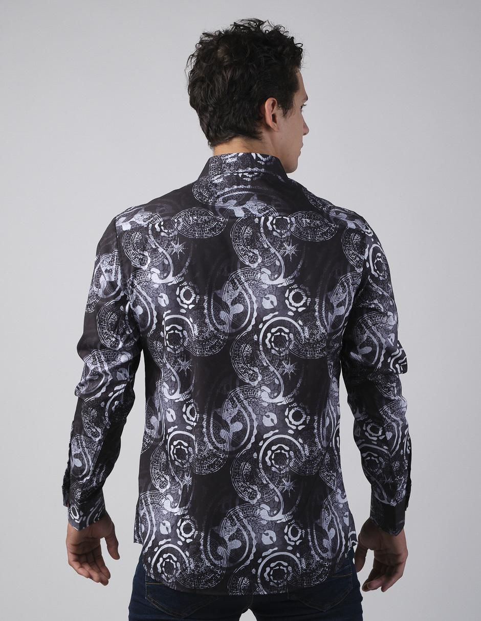 Camisa casual manga larga para hombre 2