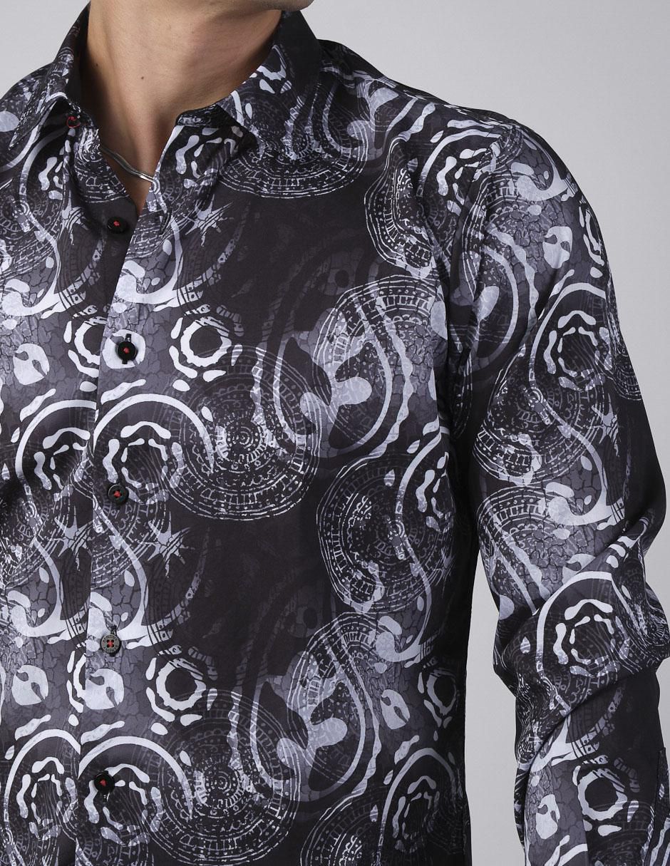 Camisa casual manga larga para hombre 4