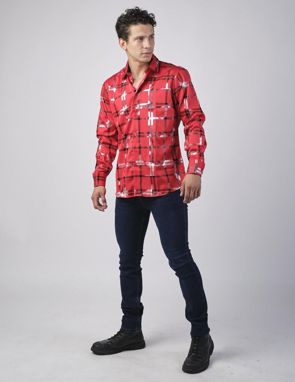 Camisa casual manga larga para hombre 3