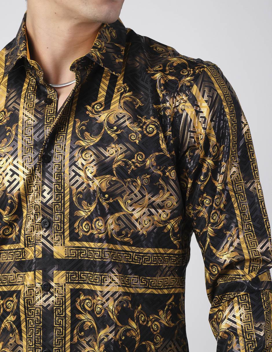 Camisa casual manga larga para hombre 4