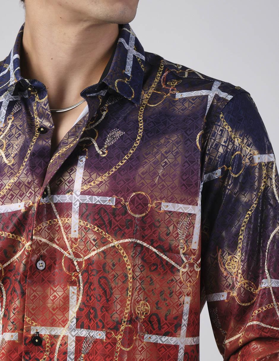 Camisa casual manga larga para hombre 4