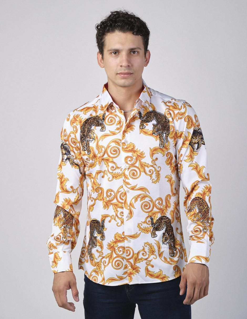 Camisa casual manga larga para hombre