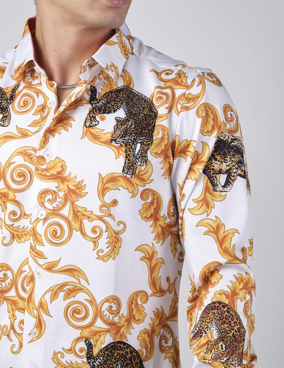 Camisa casual manga larga para hombre 4