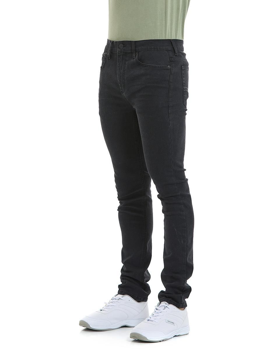 Jeans straight lavado stone wash para hombre 3