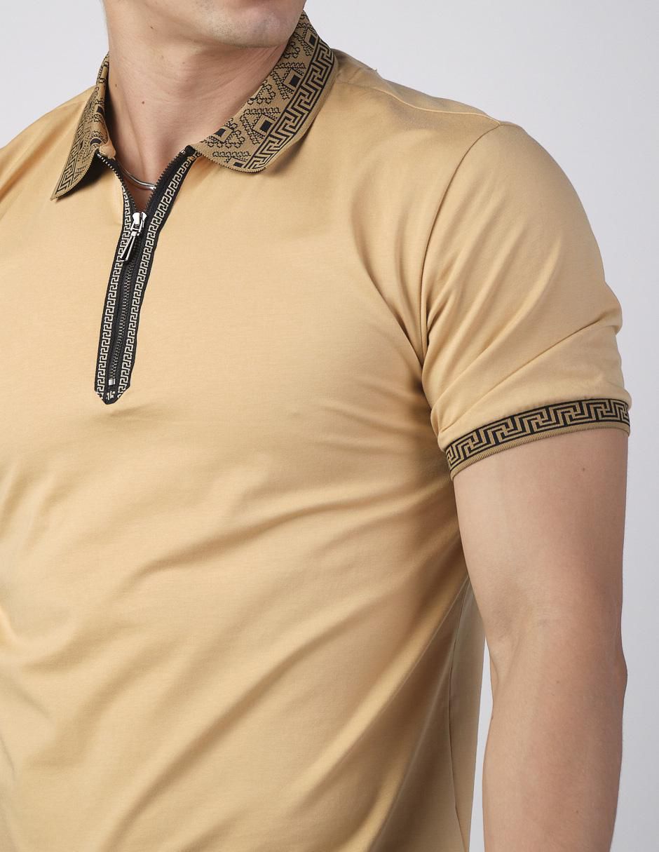 Playera tipo polo tipo polo BZ-101-Khaki "para hombre" 4