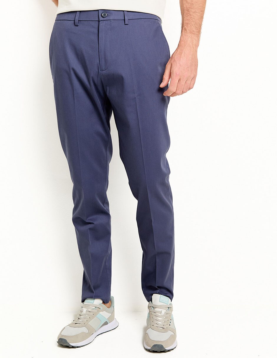 Pantalón slim de algodón para hombre