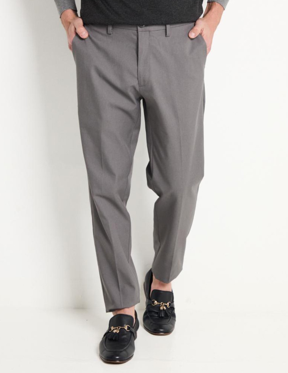 Pantalón de vestir slim de algodón para hombre Pantalón de vestir slim de algodón para hombre
