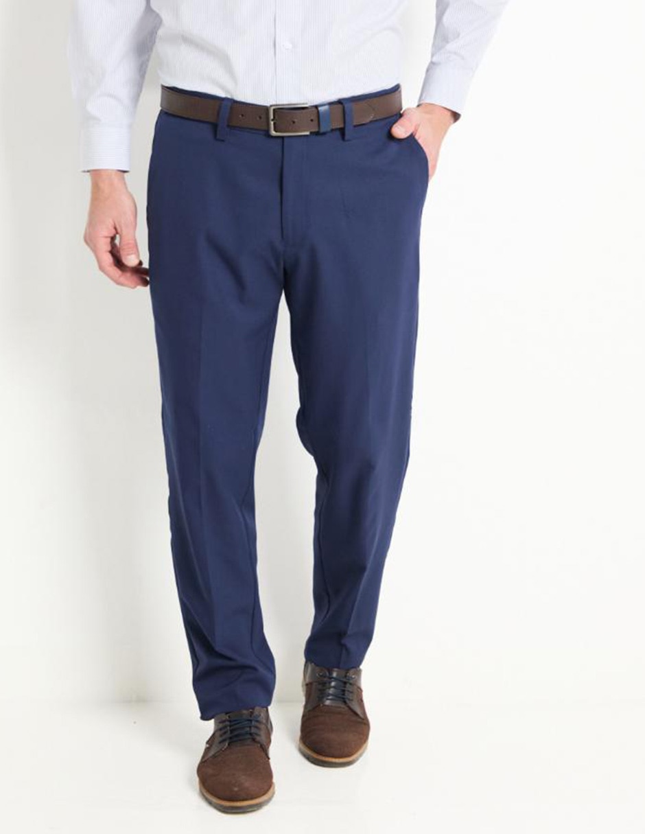 Pantalón de vestir slim de algodón para hombre
