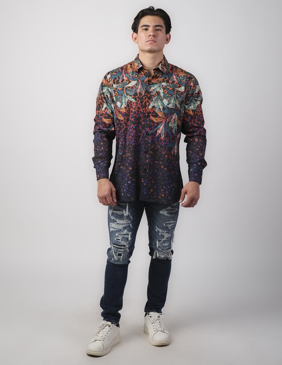 Camisa casual de algodón manga larga para hombre 3