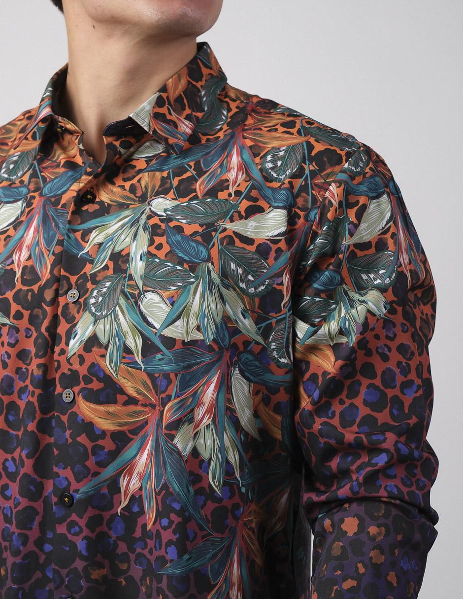 Camisa casual de algodón manga larga para hombre 4