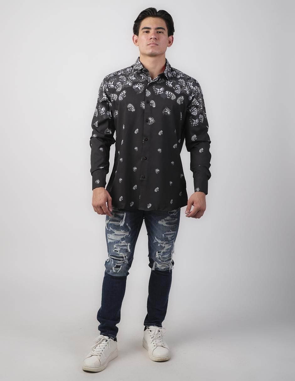 Camisa casual de algodón manga larga para hombre 3