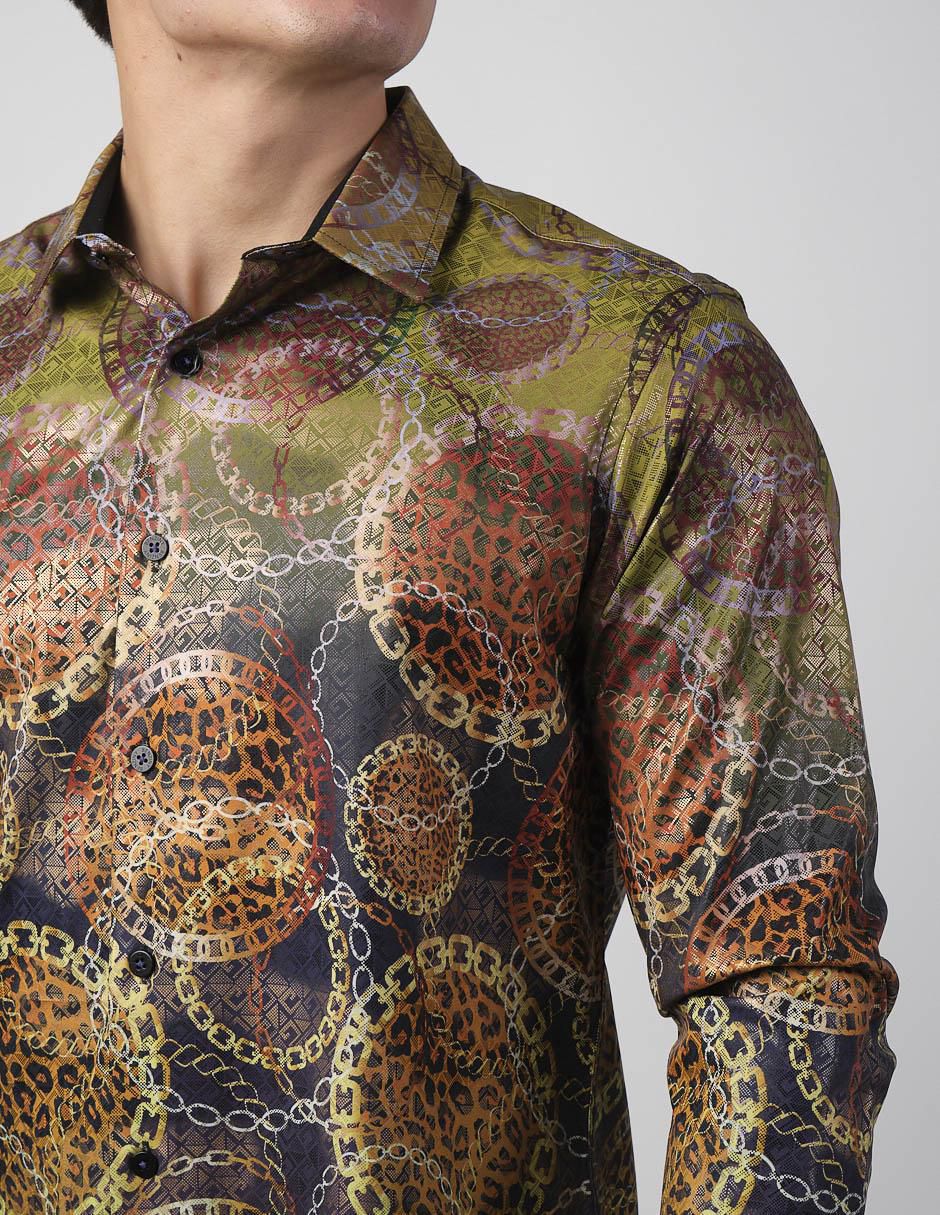 Camisa casual de algodón manga larga para hombre 4