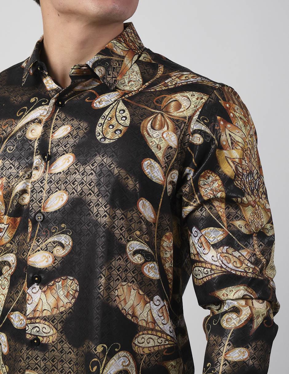 Camisa casual de algodón manga larga para hombre 4