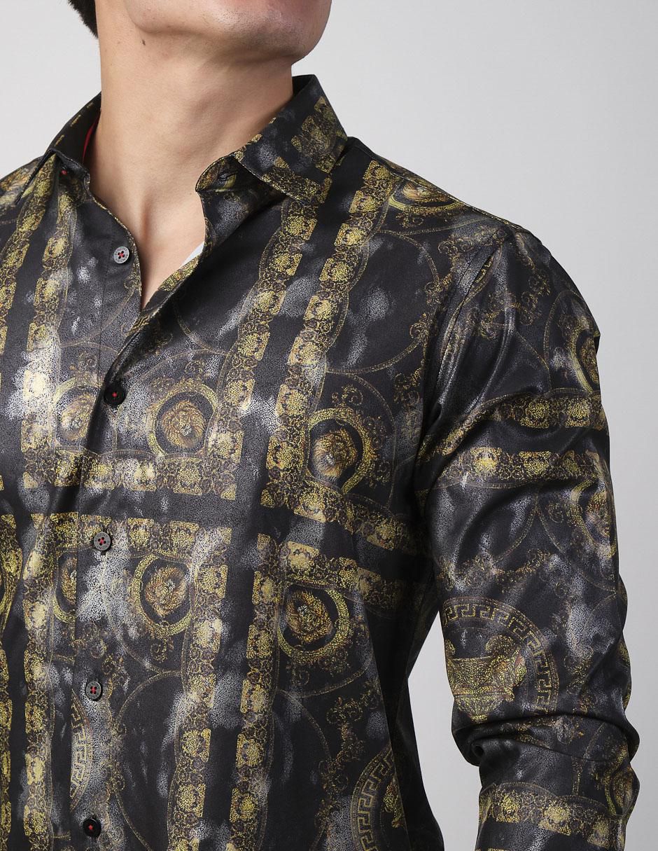 Camisa casual de algodón manga larga para hombre 4