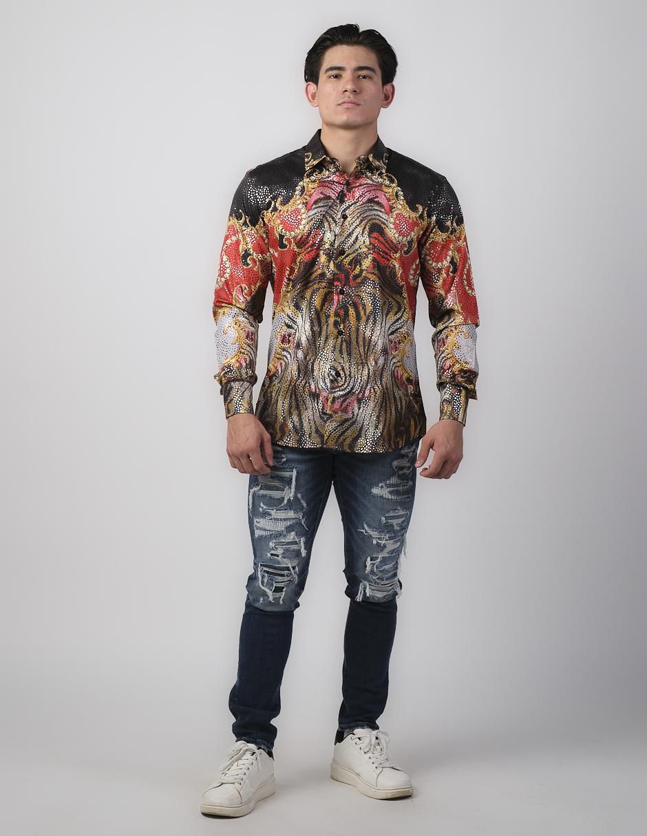 Camisa casual de algodón manga larga para hombre 3