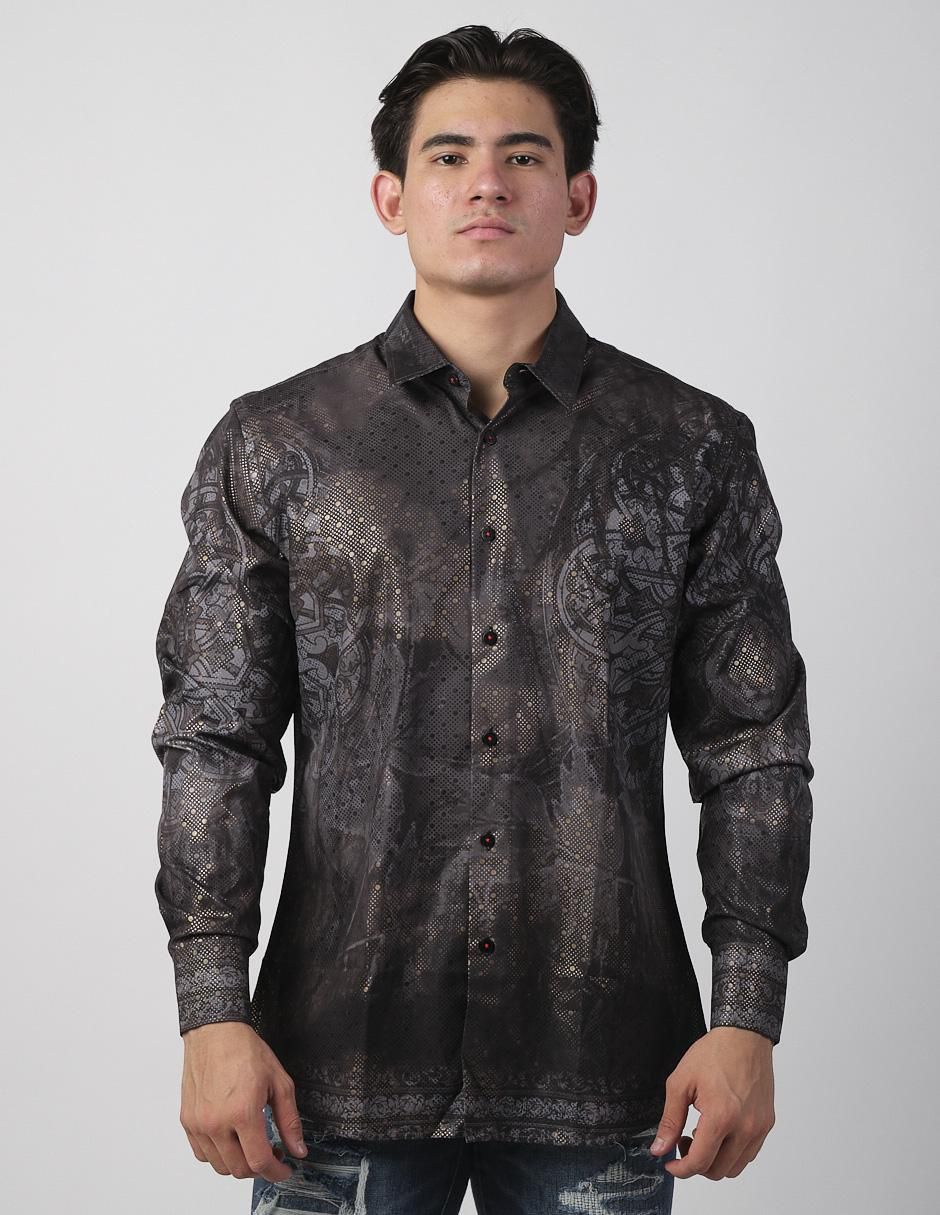 Camisa casual de algodón manga larga para hombre Camisa casual de algodón manga larga para hombre
