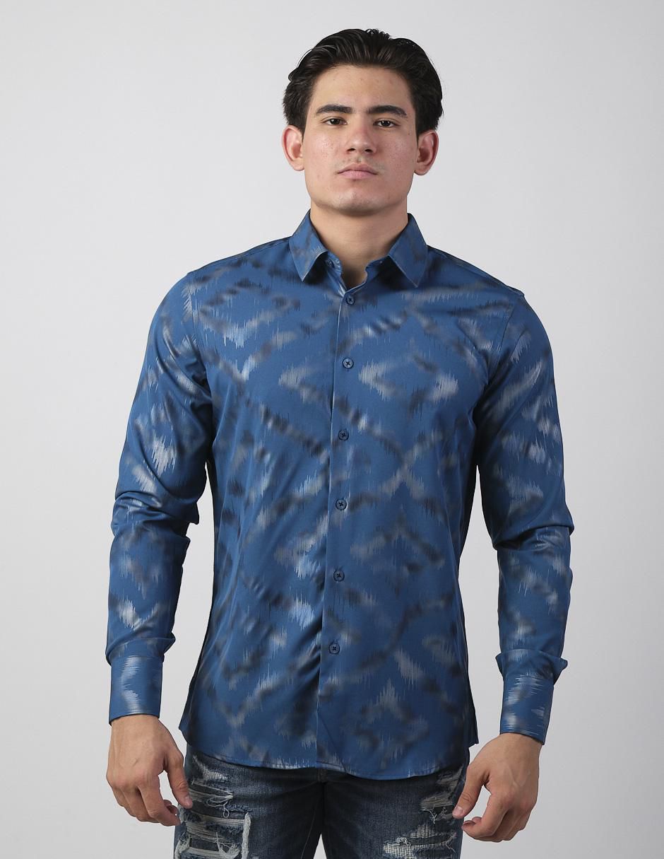 Camisa casual de algodón manga larga para hombre Camisa casual de algodón manga larga para hombre